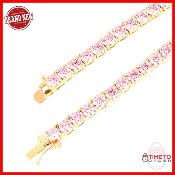 4mm Tennis Chain Necklace Choker Lab Created Diamonds 16-24 Inches